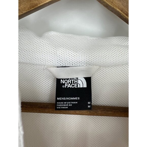 The North Face Mens White Windbreaker Jacket Zip-Up With Hood Size M - Picture 4 of 16